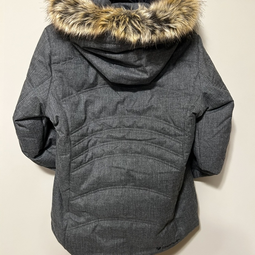 Obermeyer Charcoal Jacket with Faux Fur Trim - Picture 2 of 5